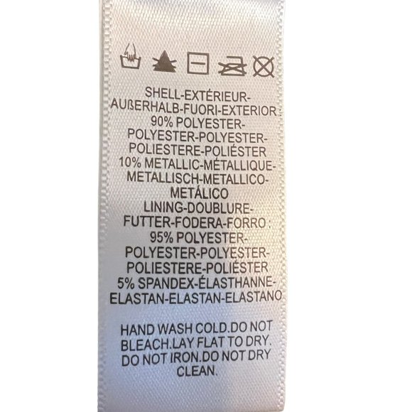 Dress the Population Brown Gold Pleated Metallic Midi Dress L Sleeveless Party - Picture 7 of 10